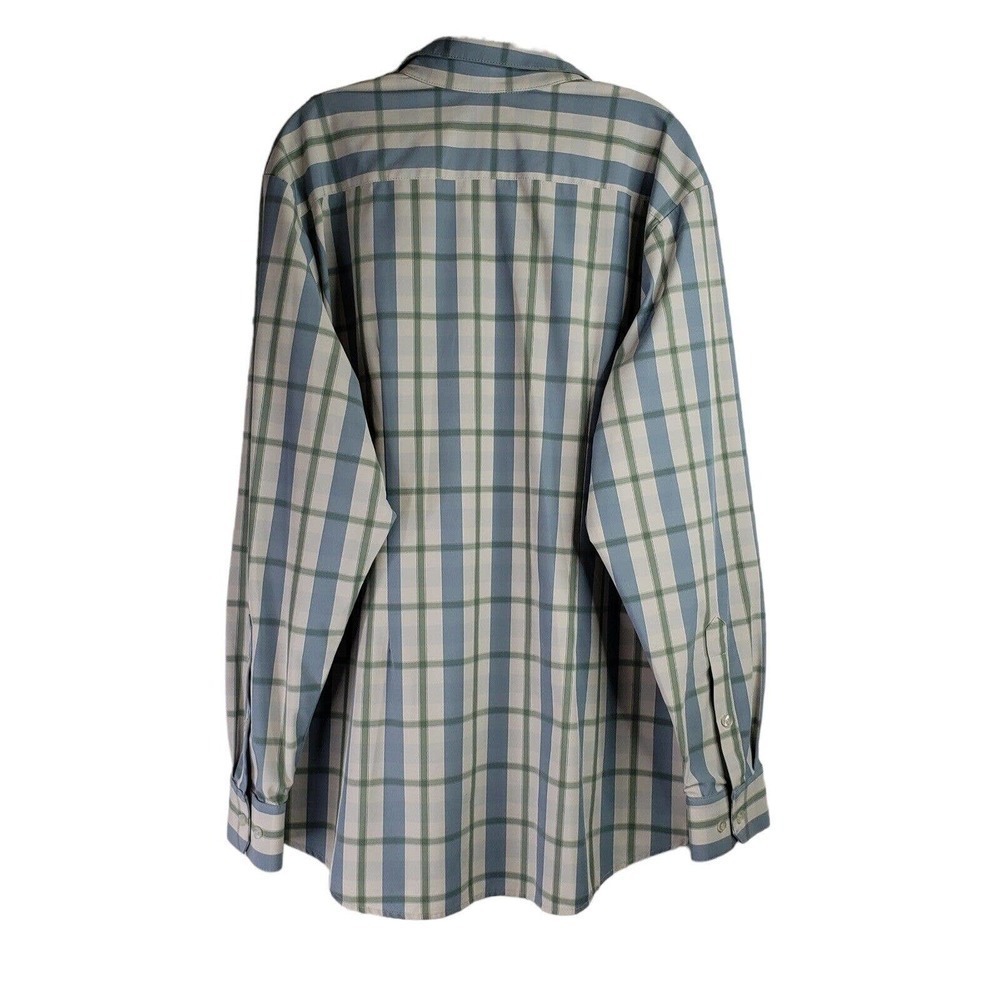 Mizzen+Main Men’s XXL Trim Fit Long Sleeve Button Down Shirt Plaid Blue - Picture 3 of 10